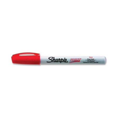 Sanford Sharpie, PERMANENT PAINT MARKER, FINE BULLET TIP, RED 35535
